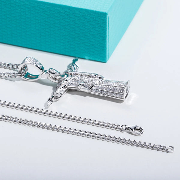 Silver Cross Pendant Necklace-ToShay.org