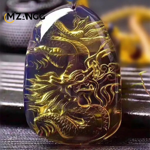 Gold Amber Buddha Pendant-ToShay.org