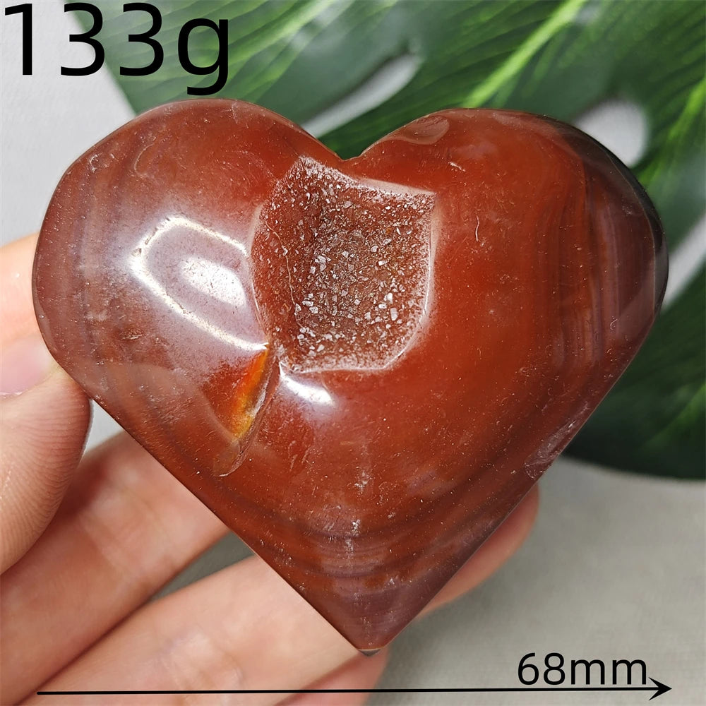 Red Agate Geode Heart-ToShay.org