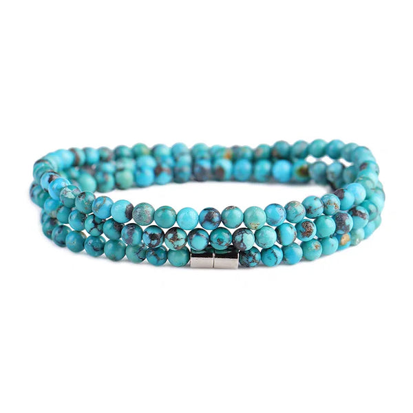 Blue Turquoise Wrap Bracelet-ToShay.org