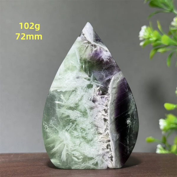 Green Feather Fluorite Torch-ToShay.org