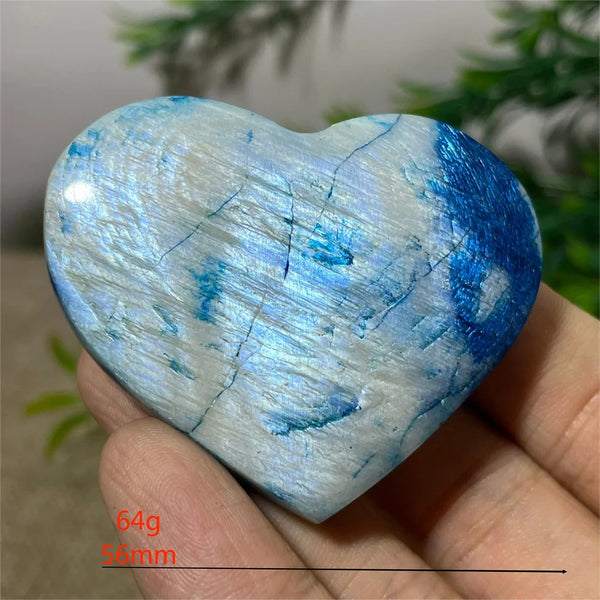 Blue Flash Moonstone Heart-ToShay.org