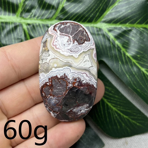 Red Crazy Agate Palm Stone-ToShay.org