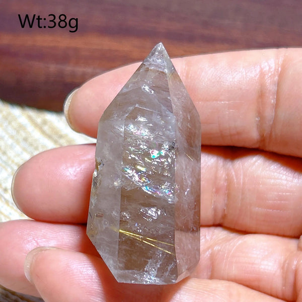 Gold Rutilated Crystal Point-ToShay.org