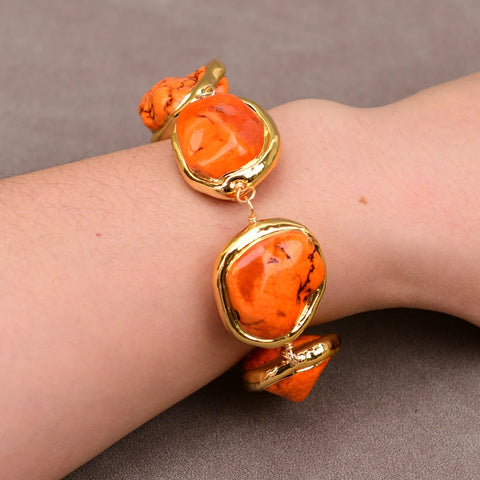 Orange Turquoise Bracelet-ToShay.org