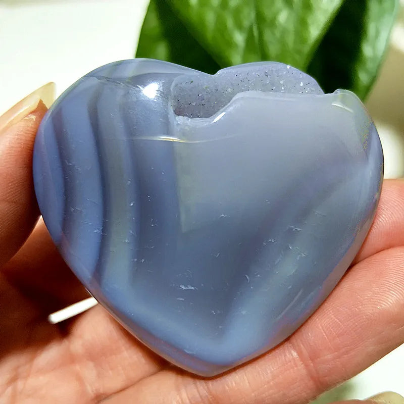 Grey Drusy Agate Heart-ToShay.org
