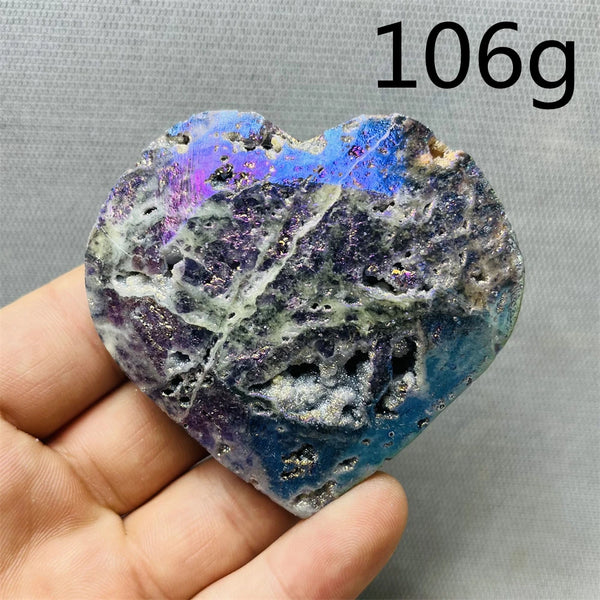 Purple Sphalerite Geode Heart-ToShay.org