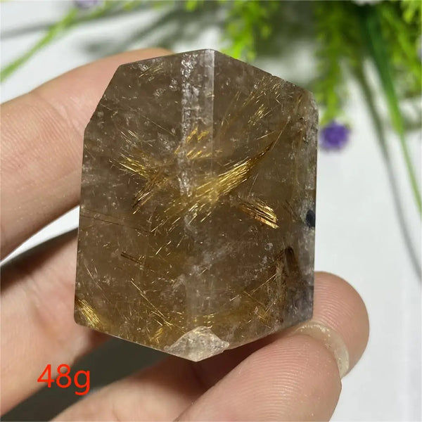Gold Rutilated Hair Crystal-ToShay.org