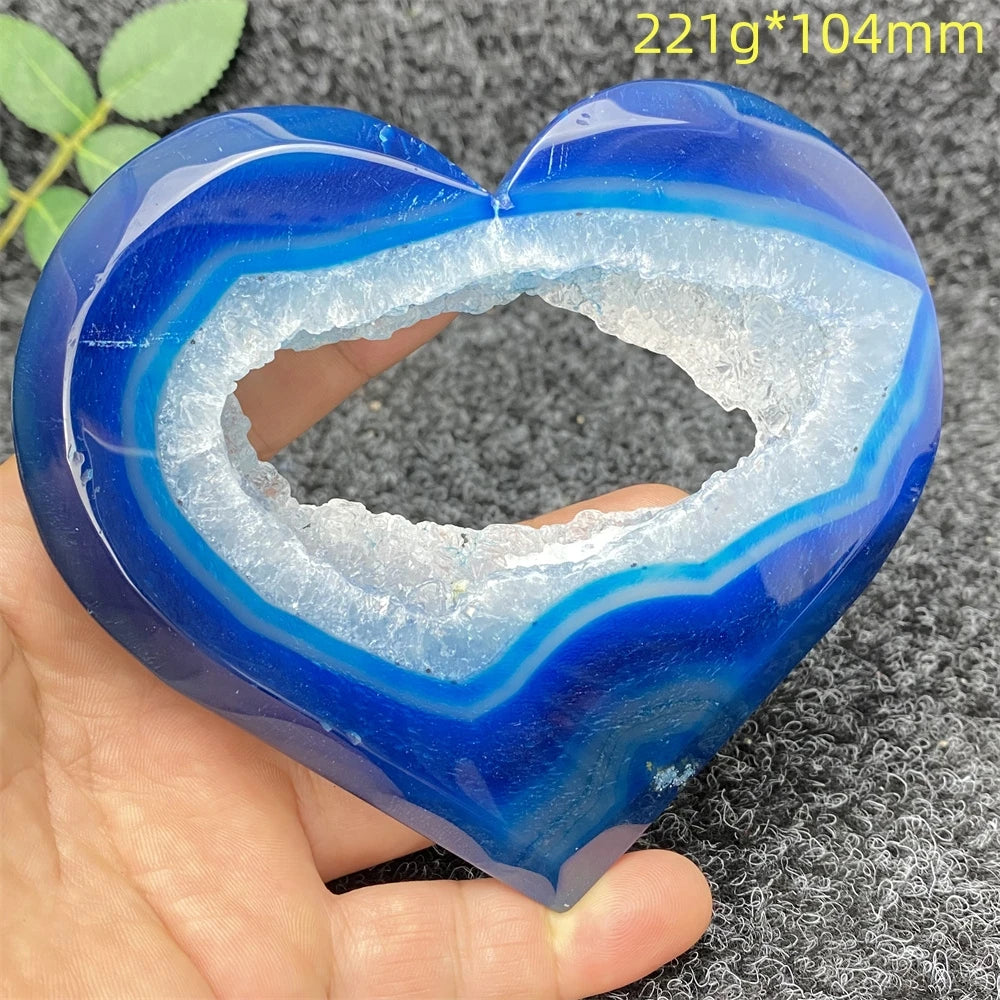Blue Agate Geode Heart-ToShay.org