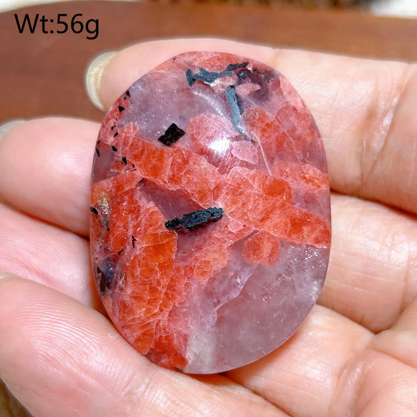 Pink Rhodonite Palm Stone-ToShay.org