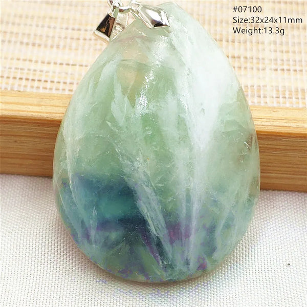 Green Blue Fluorite Pendant-ToShay.org