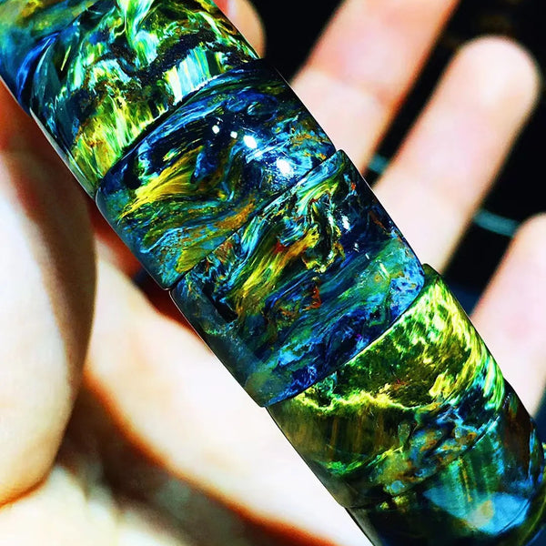 Blue Pietersite Chatoyant Bangle-ToShay.org