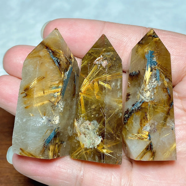 Gold Rutilated Crystal Point-ToShay.org