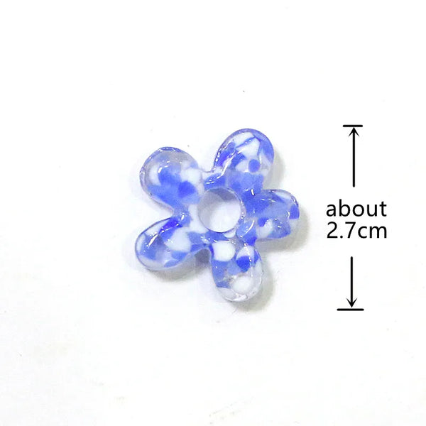 Mixed Glass Flower Pendants-ToShay.org