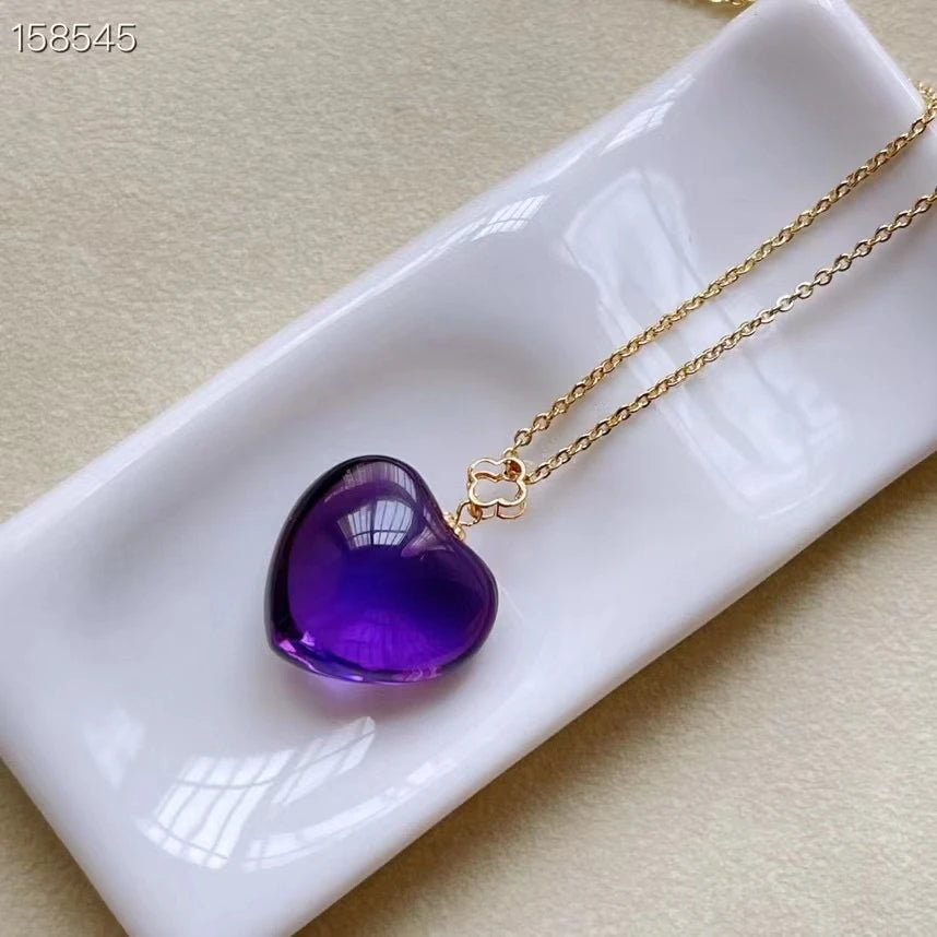 Purple Amethyst Heart Pendant-ToShay.org