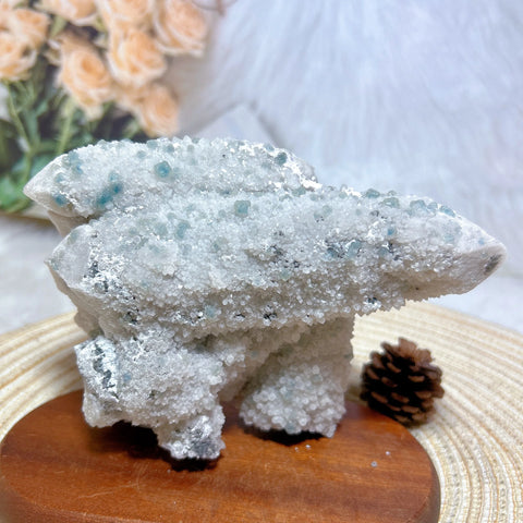 Blue Fluorite Druzy Raw Stone-ToShay.org