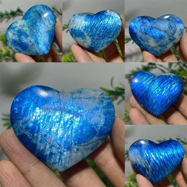Blue Flash Moonstone Heart-ToShay.org