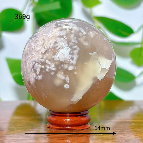 Pink Flower Agate Ball-ToShay.org