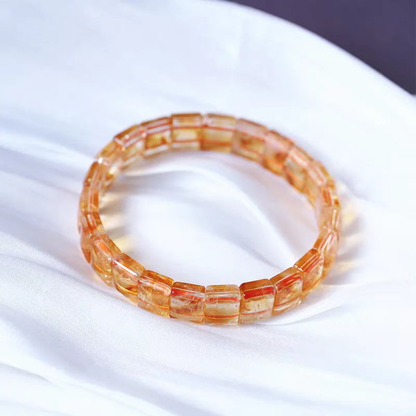 Yellow Citrine Quartz Bracelet-ToShay.org