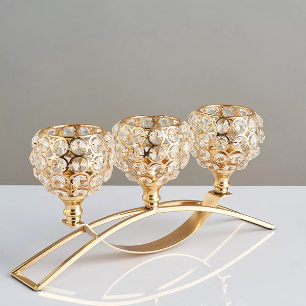 Gold Crystal Candle Stand-ToShay.org