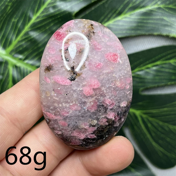 Pink Rhodonite Palmstone-ToShay.org