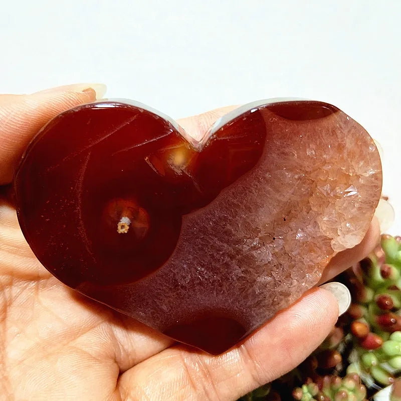 Red Agate Geode Heart-ToShay.org