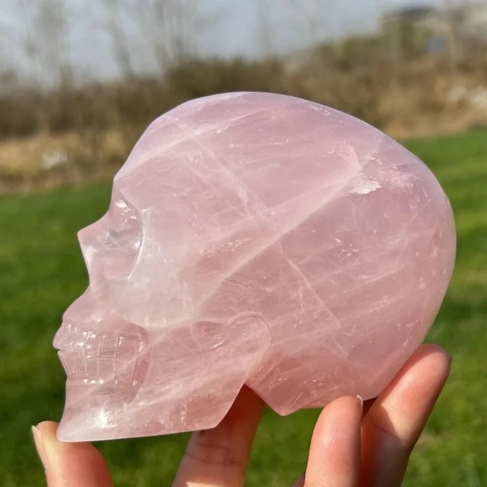 Pink Rose Quartz Skull-ToShay.org