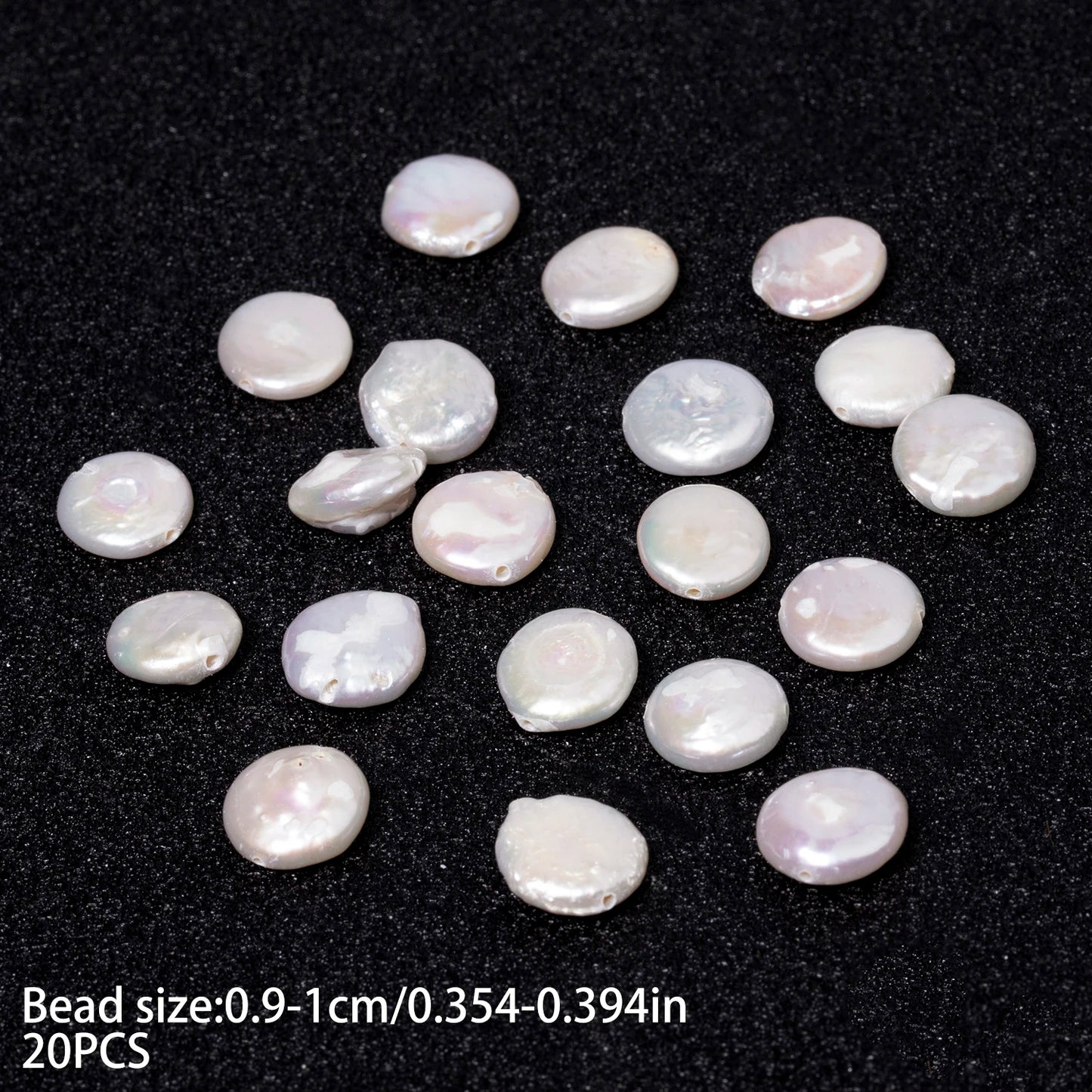 White Pearl Coin Beads-ToShay.org