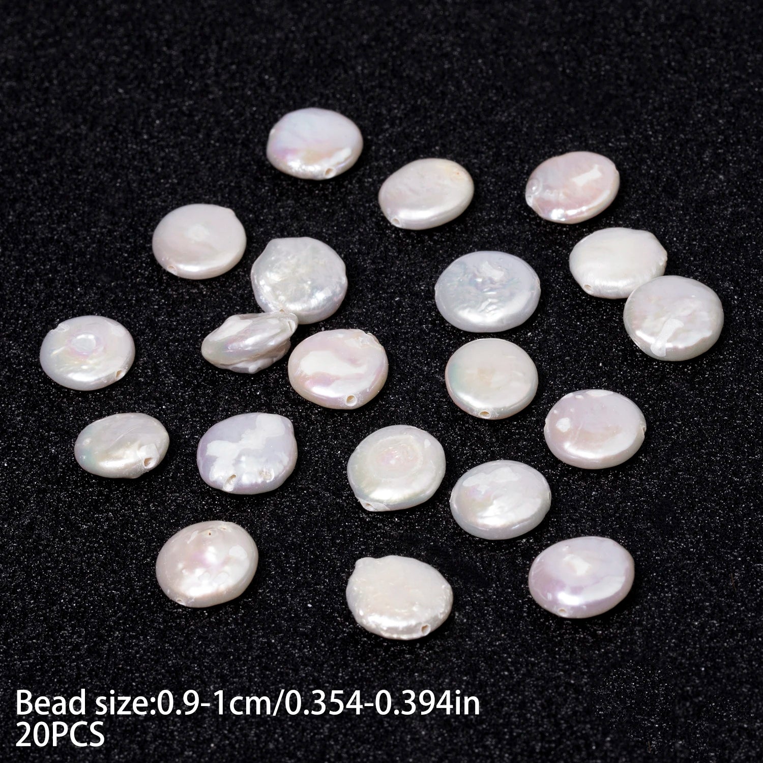 White Pearl Coin Beads-ToShay.org