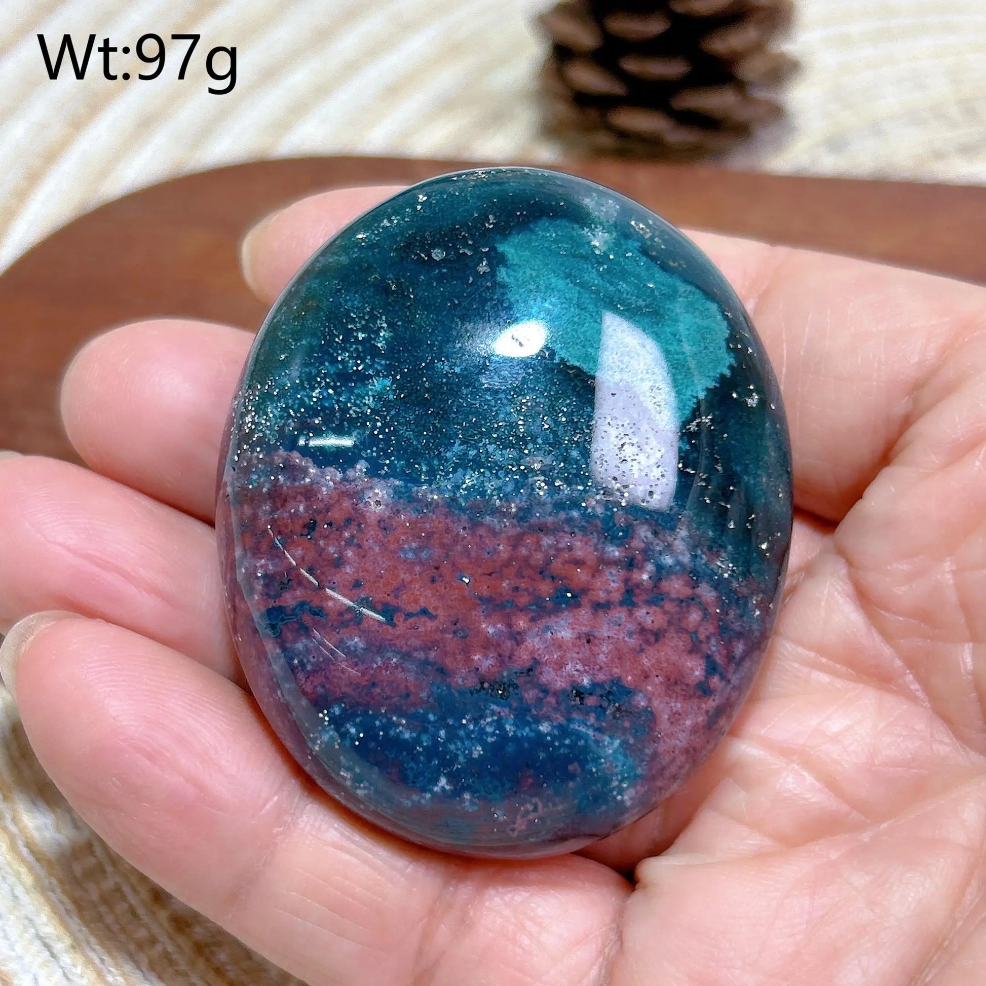 Ocean Jasper Palm Stone-ToShay.org