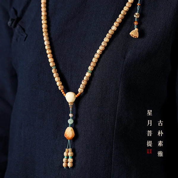 Brown Bodhi Seed Prayer Beads-ToShay.org