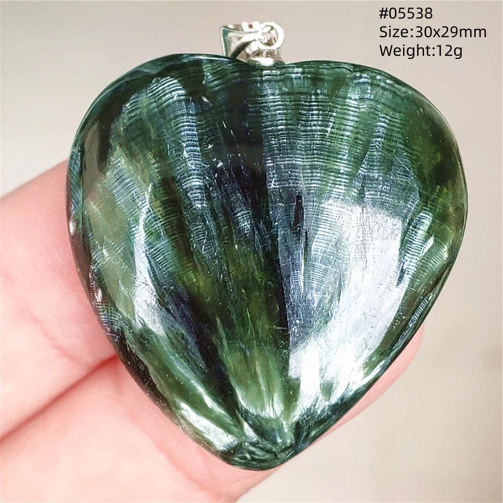 Green Seraphinite Pendant-ToShay.org