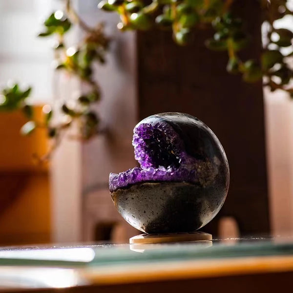 Purple Amethyst Geode Ball-ToShay.org