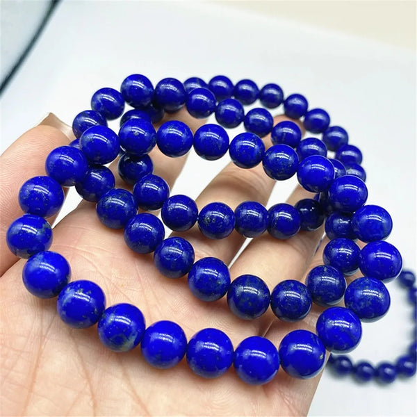 Blue Lapis Lazuli Bead Bracelet-ToShay.org