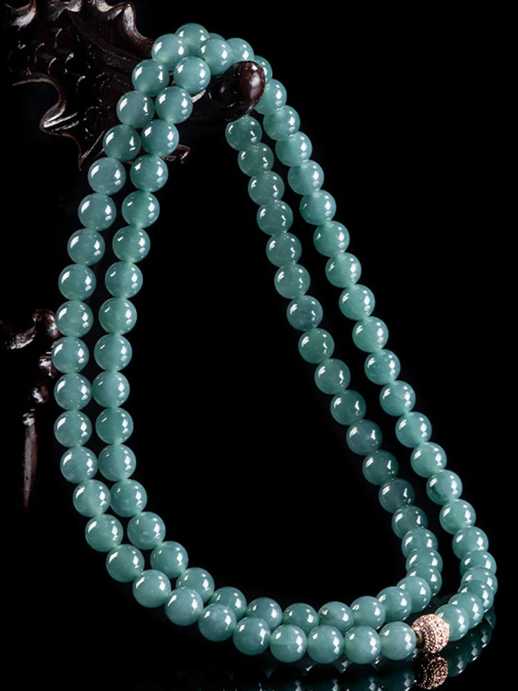 Green Jadeite Bead Necklace-ToShay.org