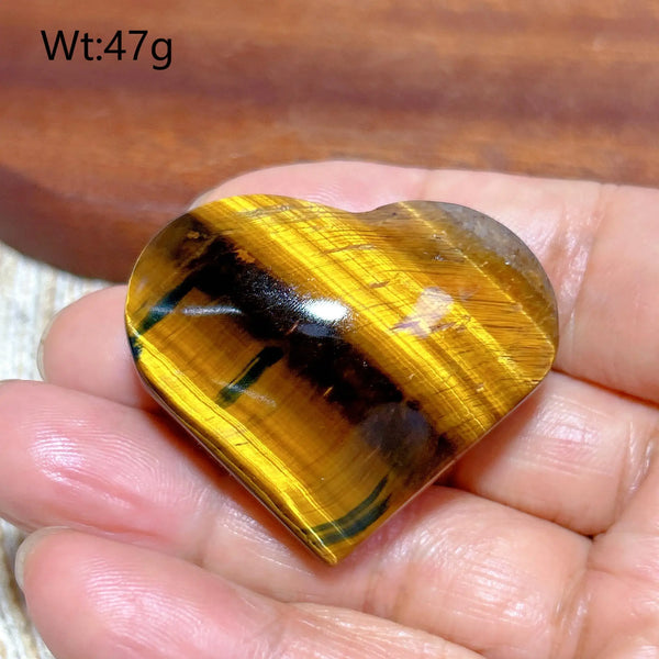 Yellow Blue Tiger Eye Heart-ToShay.org
