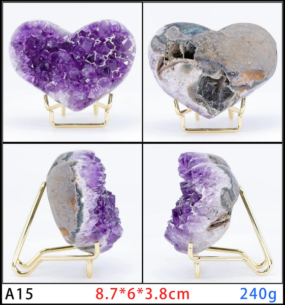 Purple Amethyst Geode Heart-ToShay.org