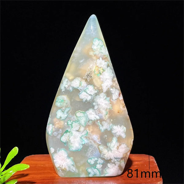 Green Flower Agate Flame-ToShay.org