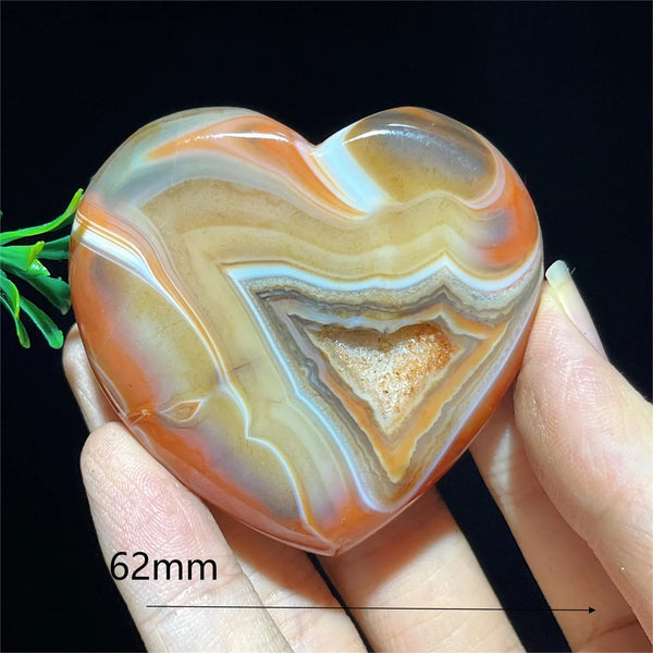 Orange Carnelian Druzy Agate Heart-ToShay.org