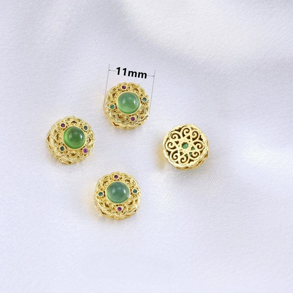 Gold Chrysoprase Bead-ToShay.org