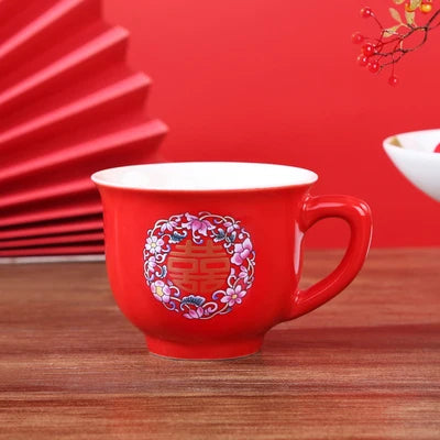 Red Porcelain Tea Set-ToShay.org