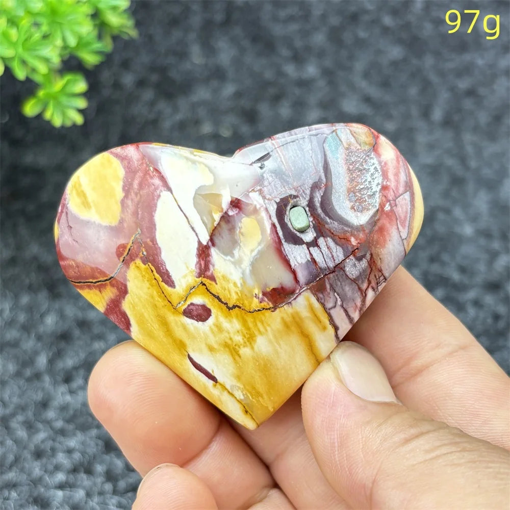 Yellow Moritzite Stone Heart-ToShay.org