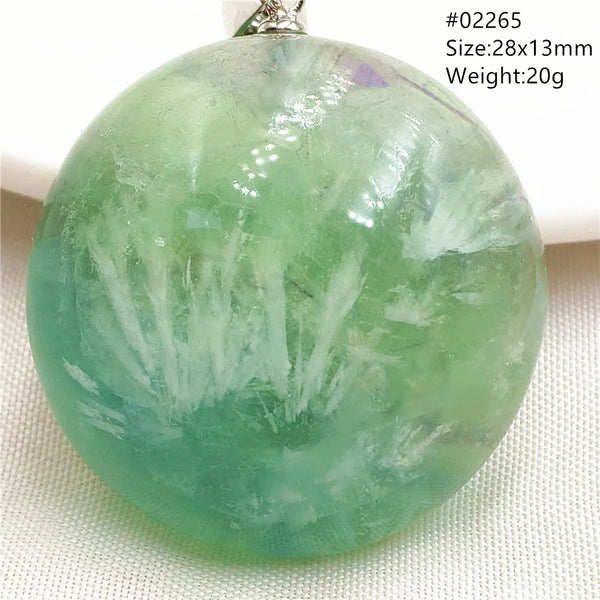 Green Feather Fluorite Pendant-ToShay.org