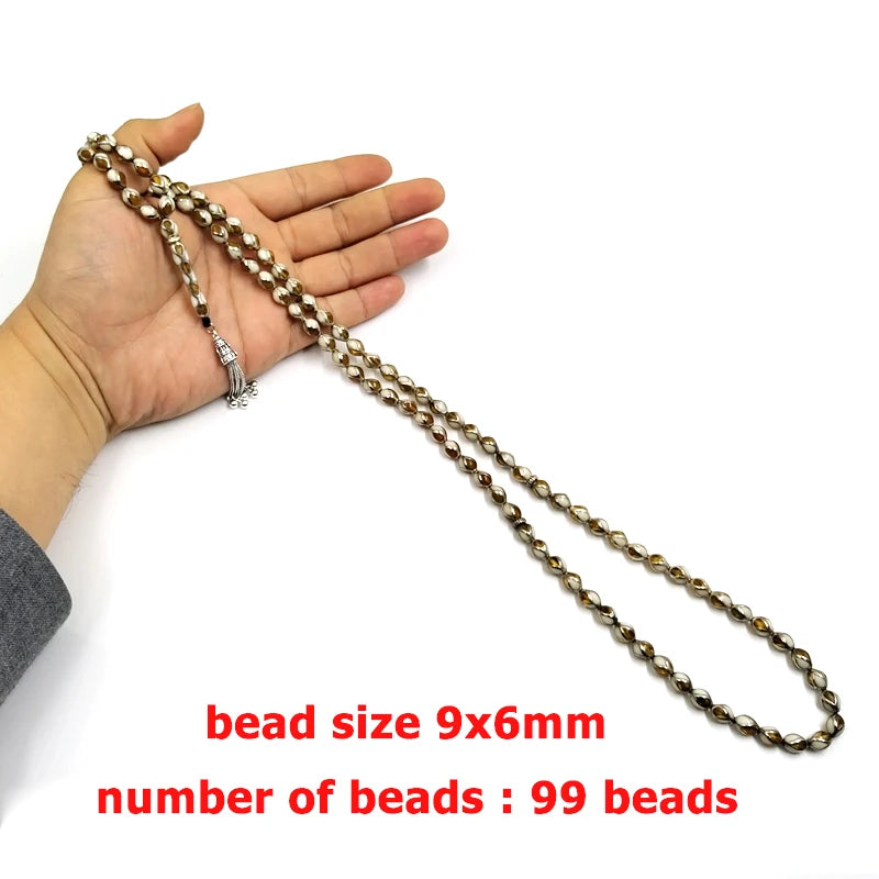 Yellow Amber Ivory Tasbih-ToShay.org