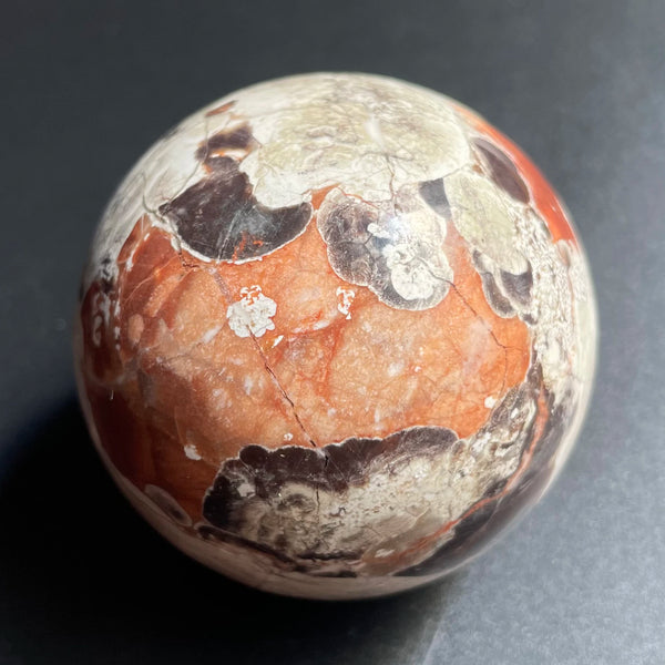 Orange Crazy Agate Ball-ToShay.org
