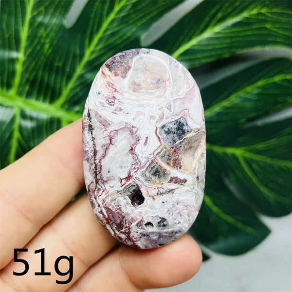 Red Crazy Agate Palm Stone-ToShay.org