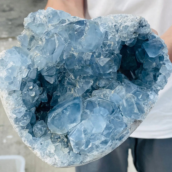Blue Celestite Geode Quartz-ToShay.org