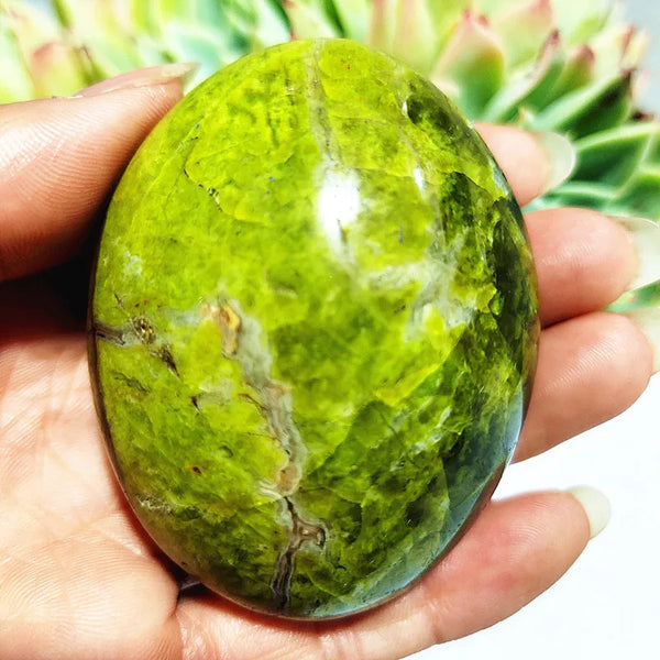 Natural Green Opal Crystal Palm Stone Yoga Exercise Spiritual Meditation Healing Crystals Room Decor Feng Shui Home Decortions-ToShay.org