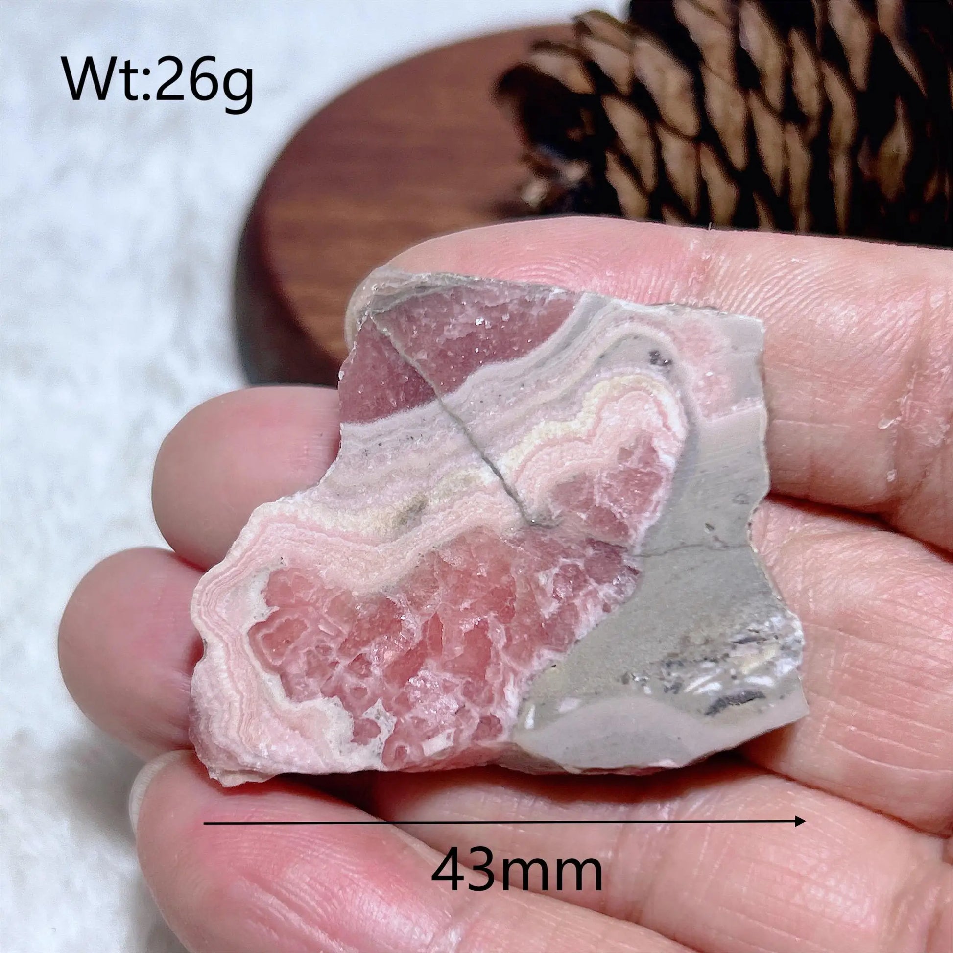 Pink Rhodochrosite Slab-ToShay.org