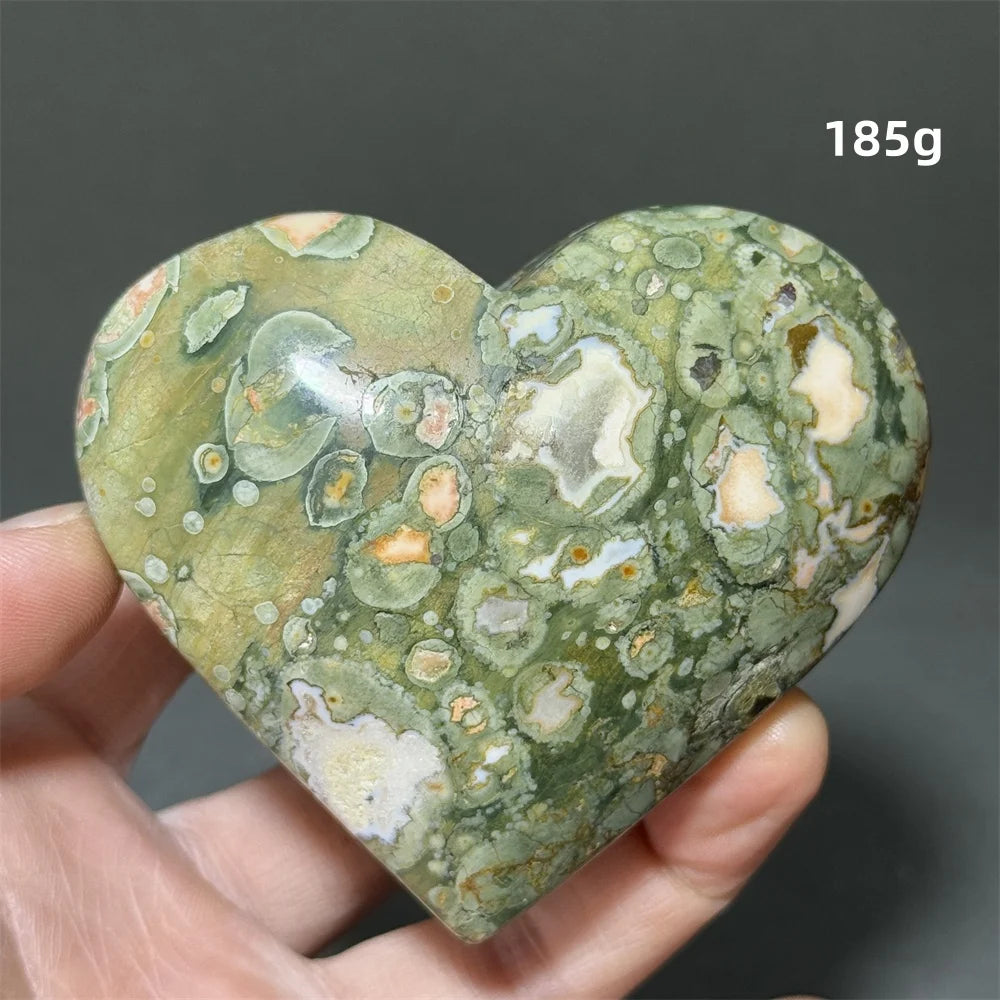 Green Rainforest Jasper Heart-ToShay.org